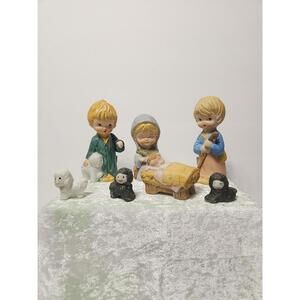 Vintage Ceramic Christmas Nativity Set